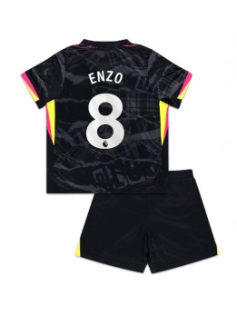 Chelsea Enzo Fernandez #8 Ausweichtrikot für Kinder 2024-25 Kurzarm (+ Kurze Hosen)